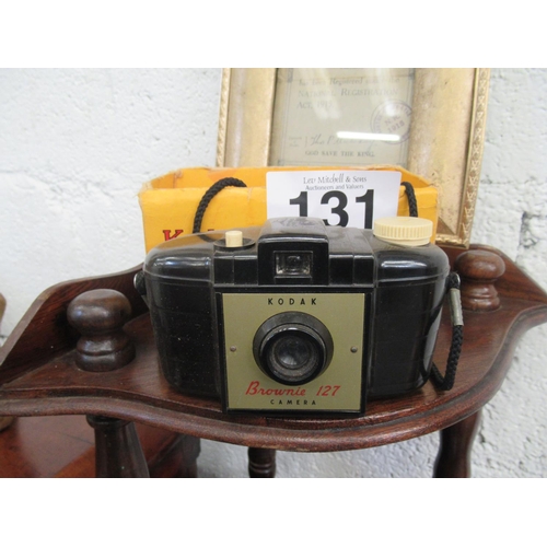 131 - Antique Kodak Brownie 127 camera.