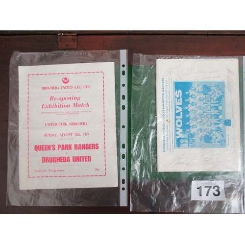 173 - Pair of 1979 Drogheda United Match Programmes.