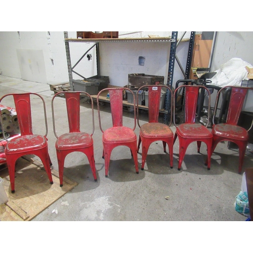 2 - 6 Steel Patio stacking chairs.