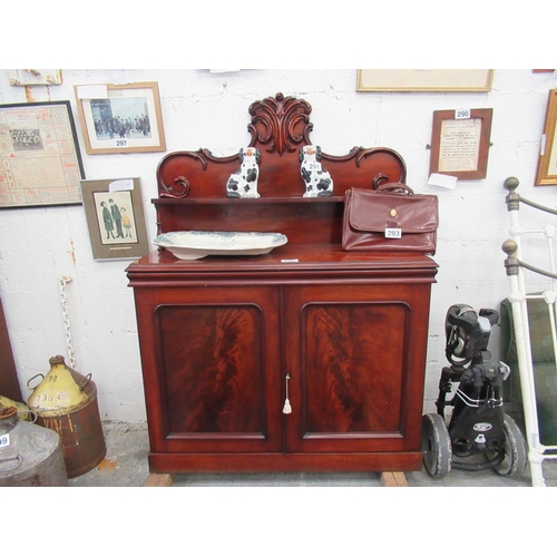 292 - Genuine Irish mahogany sideboard maker Thomas Tweedy Newry. 160cm , x120cm, 48cm.