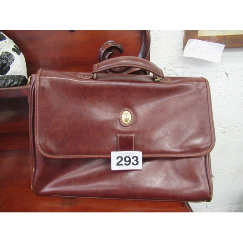 293 - Jane Shilton leather briefcase.