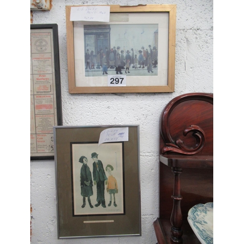 297 - 2 - L S Lowry prints.  1943 and 1931.