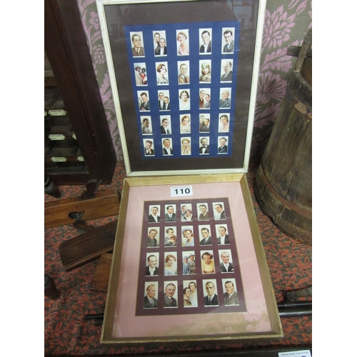 110 - 2 Framed Cigarette cards approx 45