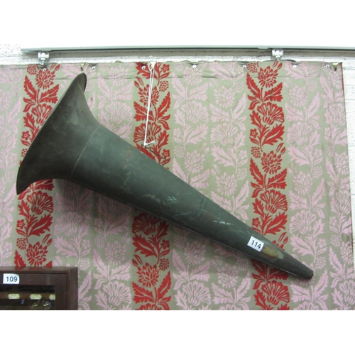 114 - Large antique brass horn.