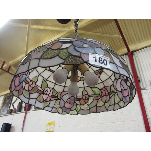 180 - Large tiffany style ceiling light.