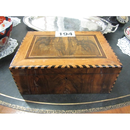 194 - Superb Olive wood trinket box with fitted interior.