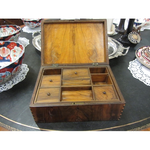 194 - Superb Olive wood trinket box with fitted interior.