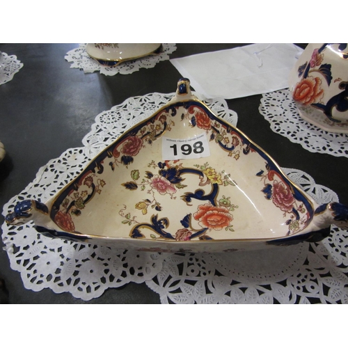 198 - Masons hand painted sandwich dish.