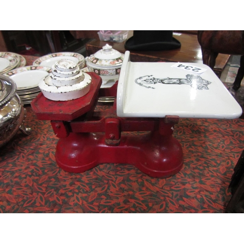 234 - Antique scales and weights.