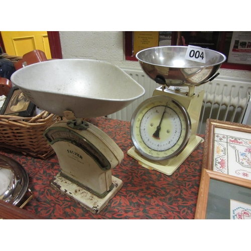 4 - 2 vintage salter scales.