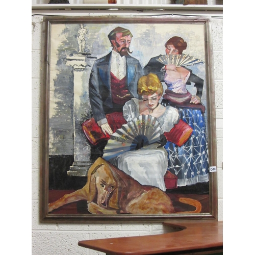 40 - Large Spanish painting  Sam Kitt?  Including frame 150cm x 130cm.