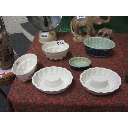 44 - Selection of 6 Burleigh ware Jelly moulds.