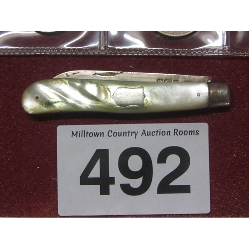 492 - Sterling silver Pen Knife.