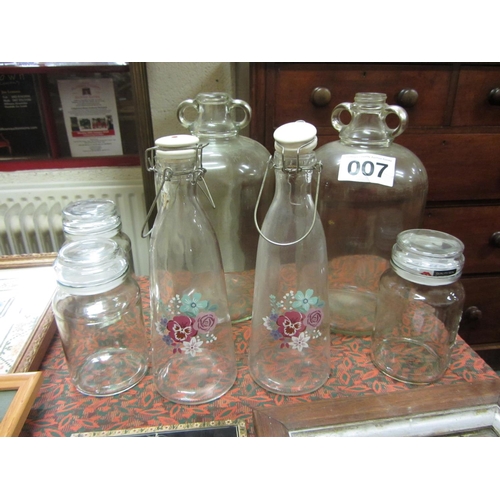 7 - Selection of vintage bottles and jars.