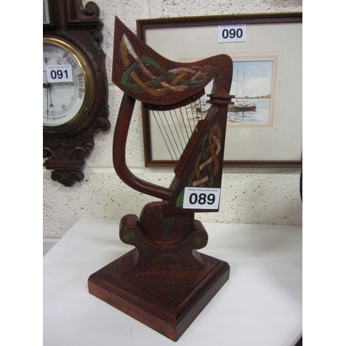 89 - Hand made Irish Harp.