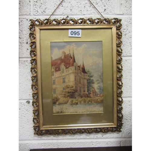 95 - Watercolour in good gilt frame signed J W Watson 1819.  Including frame 60cm x 47cm.