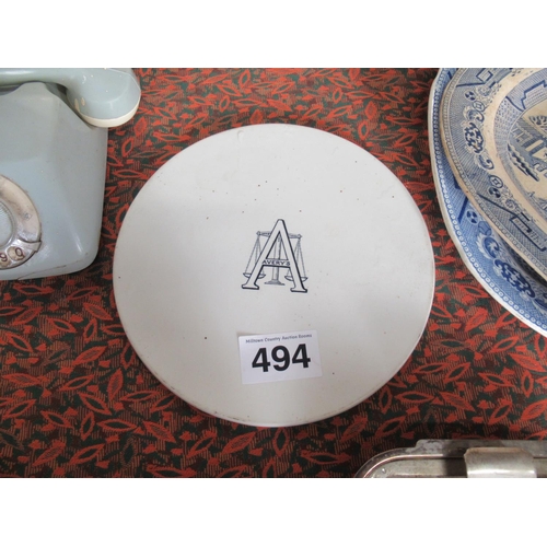 494 - Circular Marble for Avery scales.  Diameter: 29cm.