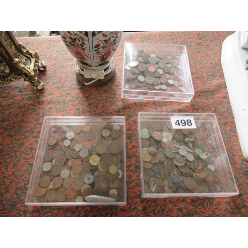 498 - 3 Boxes of assorted coins.