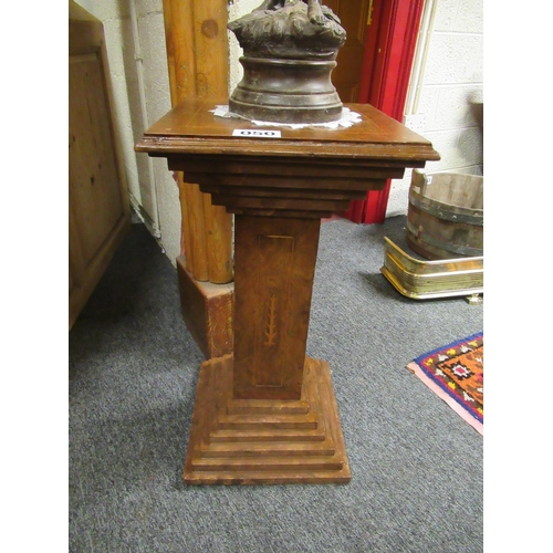 50 - Good pair of antique painted pine pedestals.   H:77cm, W:41cm x 41cm.