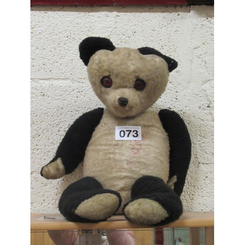 73 - Vintage Panda stuffed Bear.