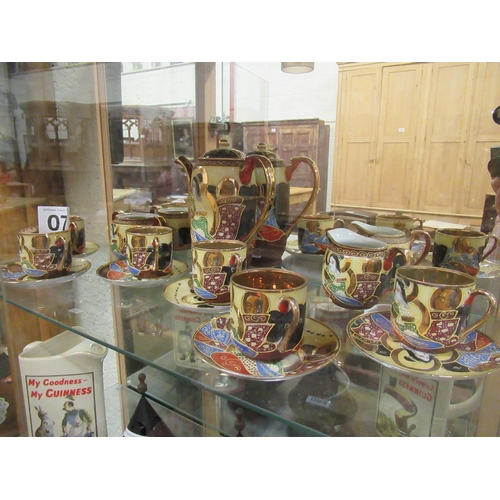 74 - Japanese 14 piece hand painted coffee set.