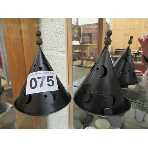 75 - Candle holders depicting Stars and moons.