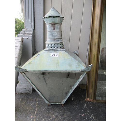 10 - Large vintage copper Lantern from Phoenix Park Dublin.