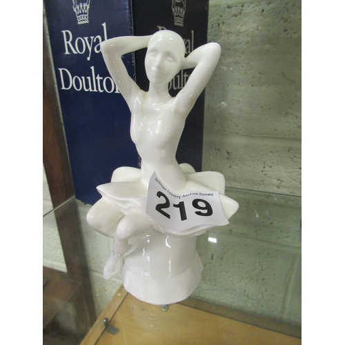 219 - Royal Doulton Prima Ballerina in Original box with stamp authentication.