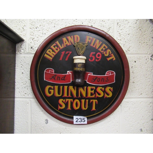 235 - Guinness wall advertisement. Diameter:47cm.