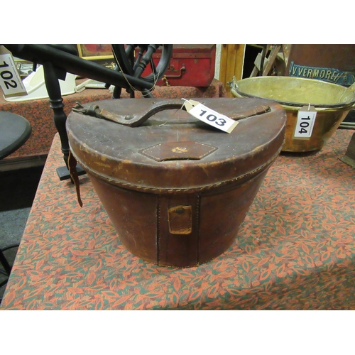 103 - Good quality Top Hat in leather case.