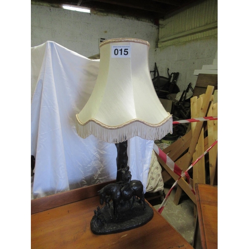 15 - Genesis table lamp and shade.