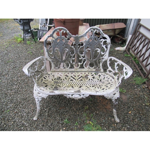 22 - Ornate 2 seater garden bench.