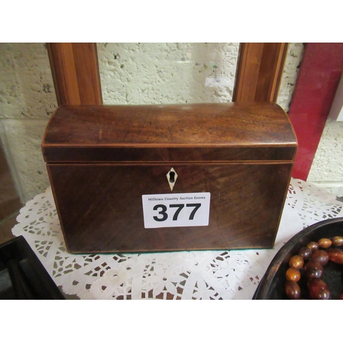 377 - Georgian mahogany tea caddy.