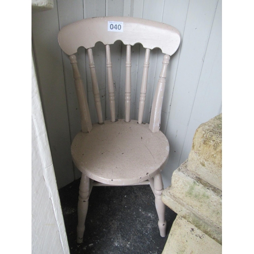 40 - Antique painted pine chair.