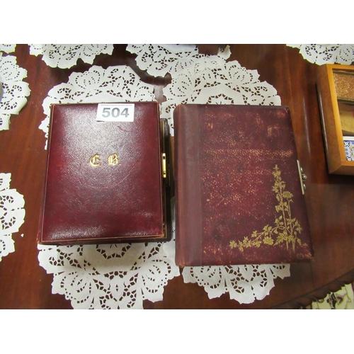 504 - 2 Victorian photo albums.