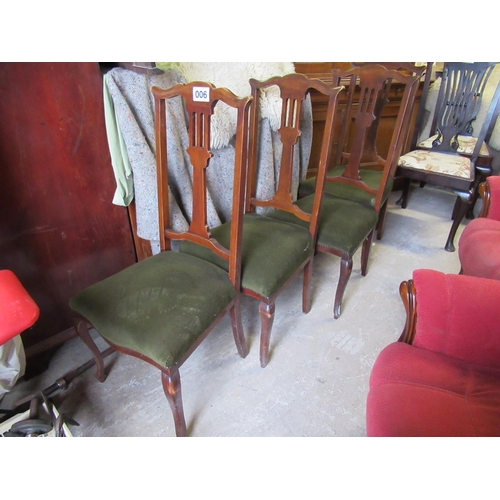 6 - Good set of 4 high back dining chairs.