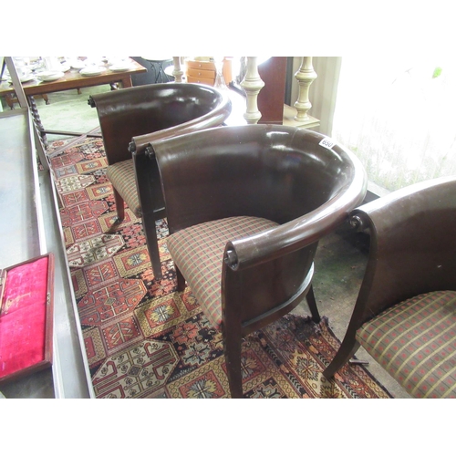 650 - Set of 4 Large tub armchairs.