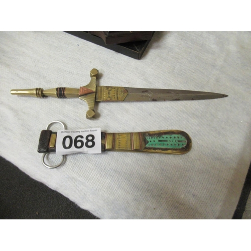 68 - Antique Spanish Dagger in scabbard.