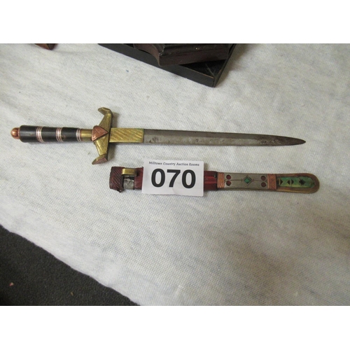 70 - Antique Dagger and scabbard.