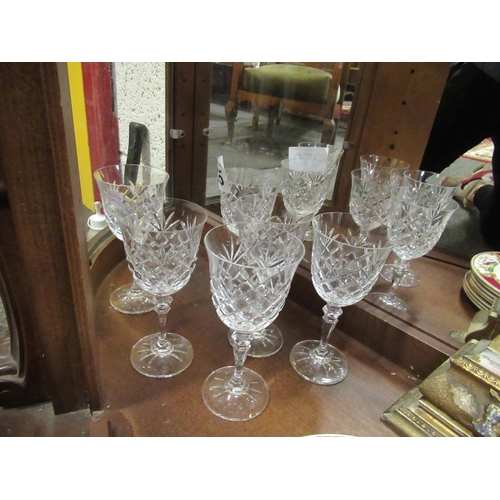 75 - Set of 6 Galway crystal glasses - one chipped.