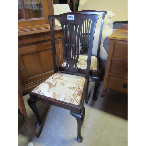 9 - Good pair of mahogany bedroom chairs.