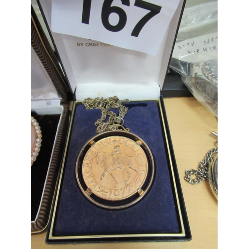 167 - 22ct Gold Plated Royal Mint - Crown and Chain