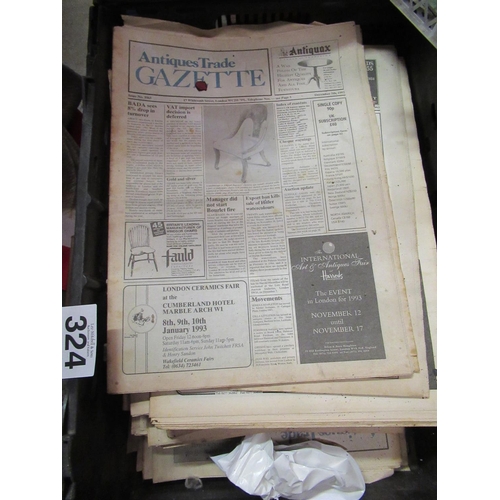 324 - Box of Vintage Newspapers