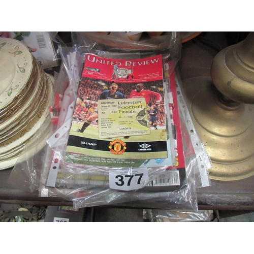 377 - Vintage Football Match Day Programs - Man Utd etc.