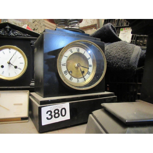 380 - Victorian Slate Mantle Clock (9