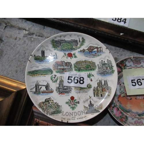 568 - Adams Hand Painted wall plaque. London scene