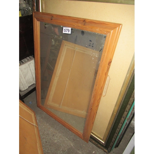 579 - Pine Framed wall mirror (36