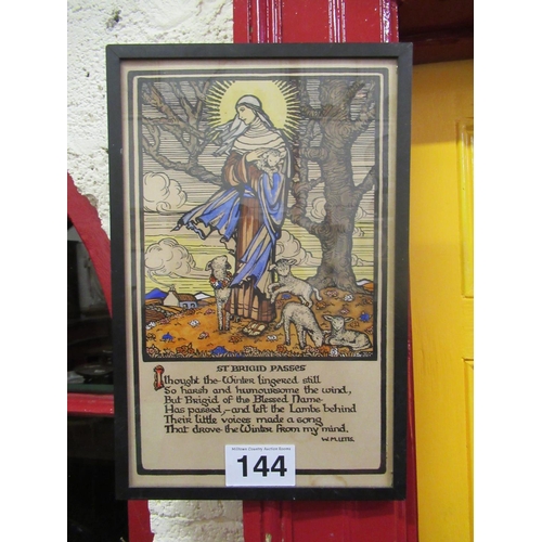 144 - Framed St Brigid Blessing.