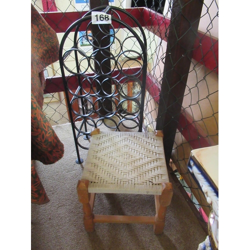 168 - Wine rack plus foot stool.