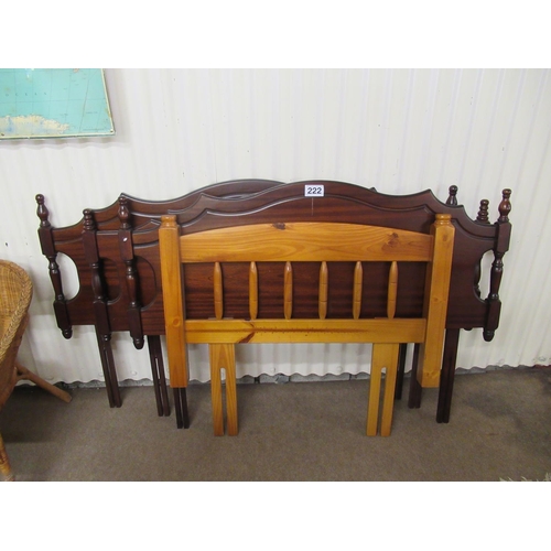 222 - 4 Headboards - W: 153cm, W:146cm, W:138cm, W:100cm.